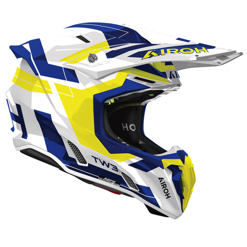 KASK MOTOCYKLOWY AIROH TWIST 3 DYNASTY BLUE YELLOW GLOSS XXL 1