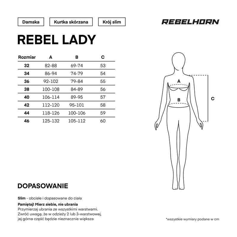 Kurtka motocyklowa skórzana damska Rebelhorn Rebel Black 30 176306_ZAL676684.jpg