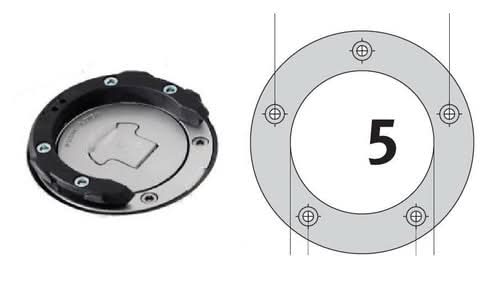 TANKRING EVO SW-MOTECH 5 ŚRUB BMW F 650 ST/ENDURO (93-96) BLACK 1