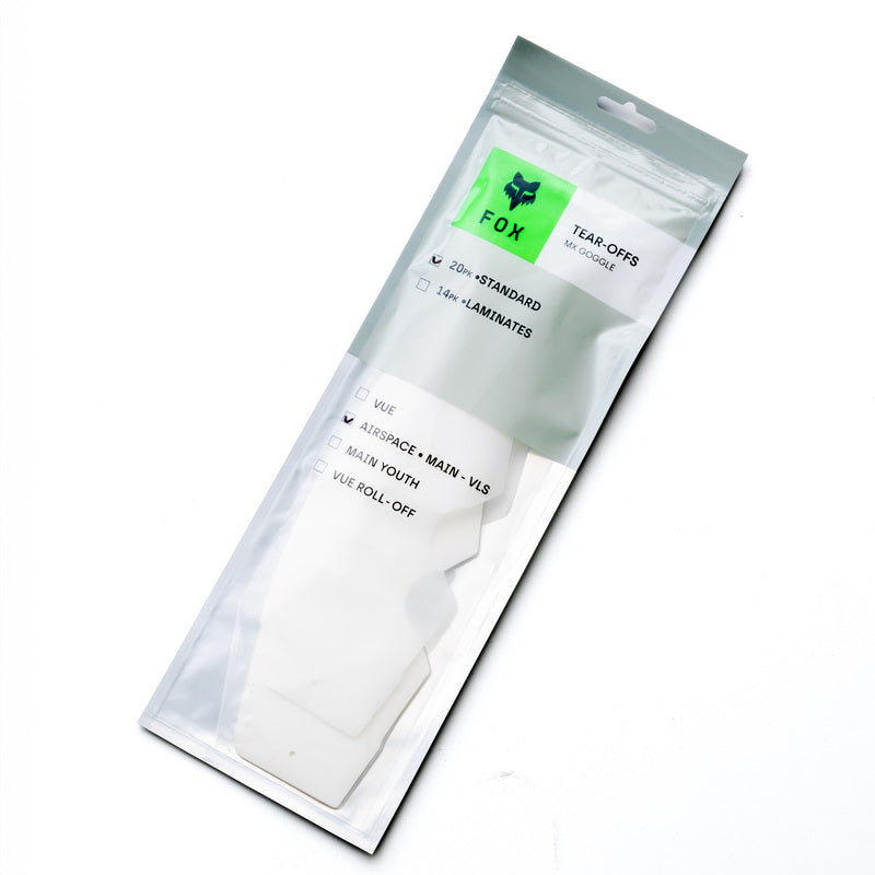 ZRYWKI FOX MX24 AIRSPACE/MAIN STANDARD TEAR OFF 20PK CLEAR OS 3