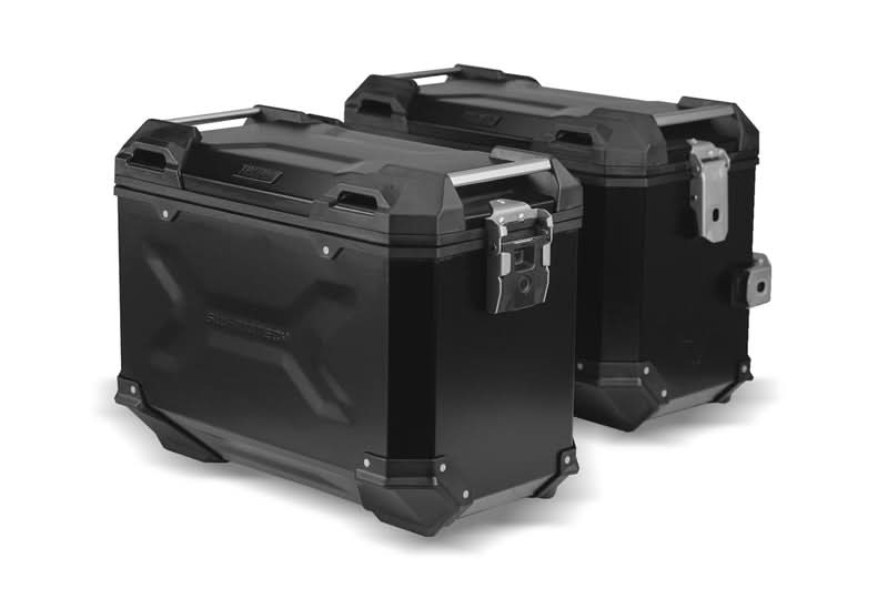 ZESTAW KUFRÓW BOCZNYCH TRAX ADV I STELAŻY SW-MOTECH BMW R1200GS R1250GS BLACK 45/37L 1