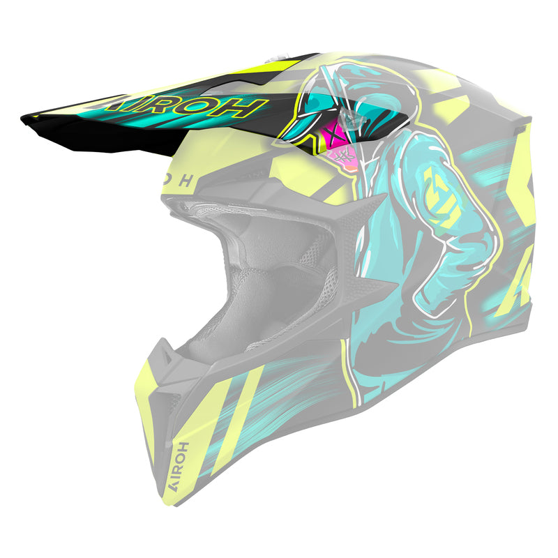DASZEK DO KASKU AIROH WRAAAP CYBER YELLOW MATT 1
