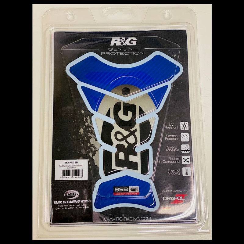 NAKLEJKA NA BAK TANKPAD RG RACING FACTORY CARBON SUZUKI BLUE 1