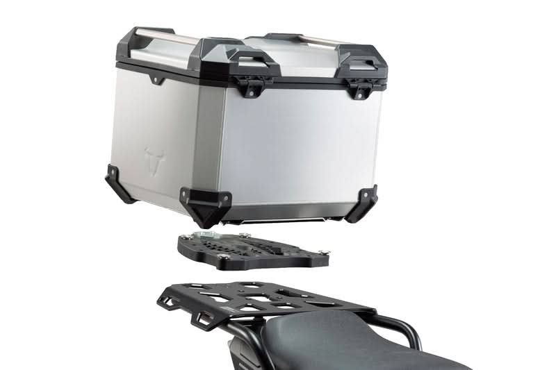 ZESTAW KUFRA CENTRALNEGO TRAX ADV SW-MOTECH TRIUMPH TIGER 800 MODELS (10-) SILVER 1