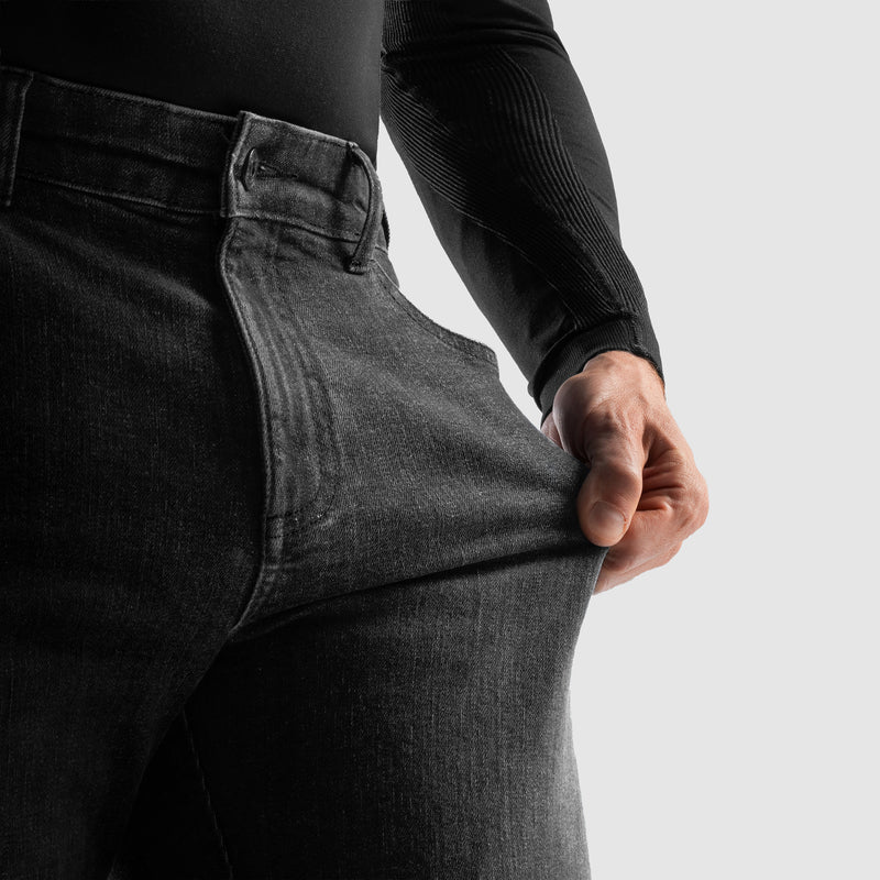 JEANSY MOTOCYKLOWE REBELHORN CLASSIC WASHED BLACK MONOLAYER 34/30 13