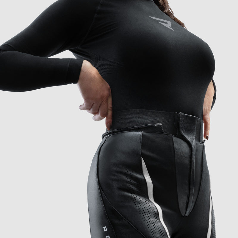 Spodnie motocyklowe skórzane damskie Rebelhorn Diva Black White 12 353909_ZAL886874.jpg