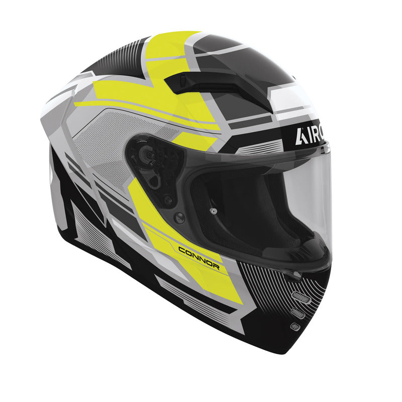 KASK MOTOCYKLOWY AIROH CONNOR EGO YELLOW GLOSS S 1