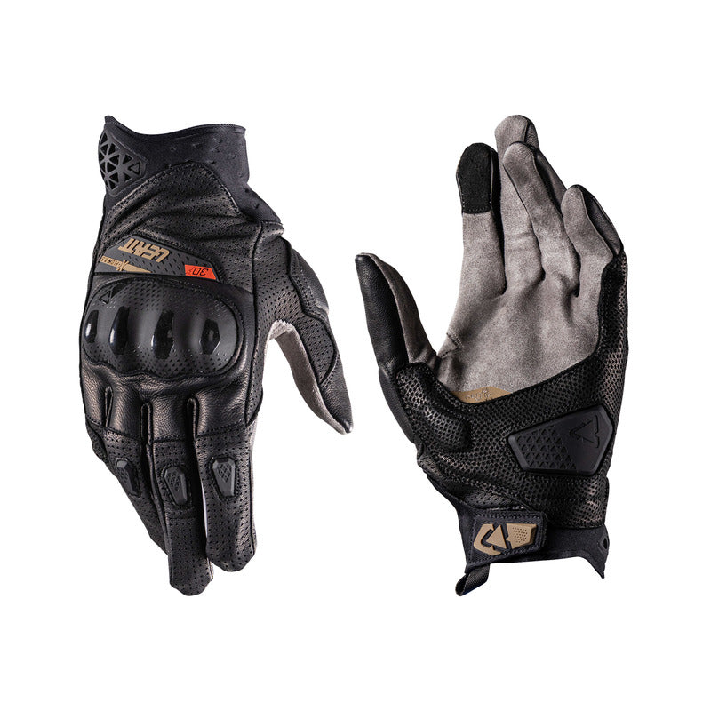 RĘKAWICE MOTOCYKLOWE LEATT ADV X-FLOW 8.5 STEALTH SHORT BLACK GREY XL 1