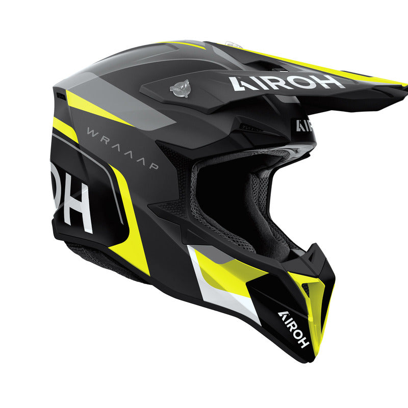 KASK MOTOCYKLOWY AIROH WRAAAP CONQUER YELLOW MATT XXL 1
