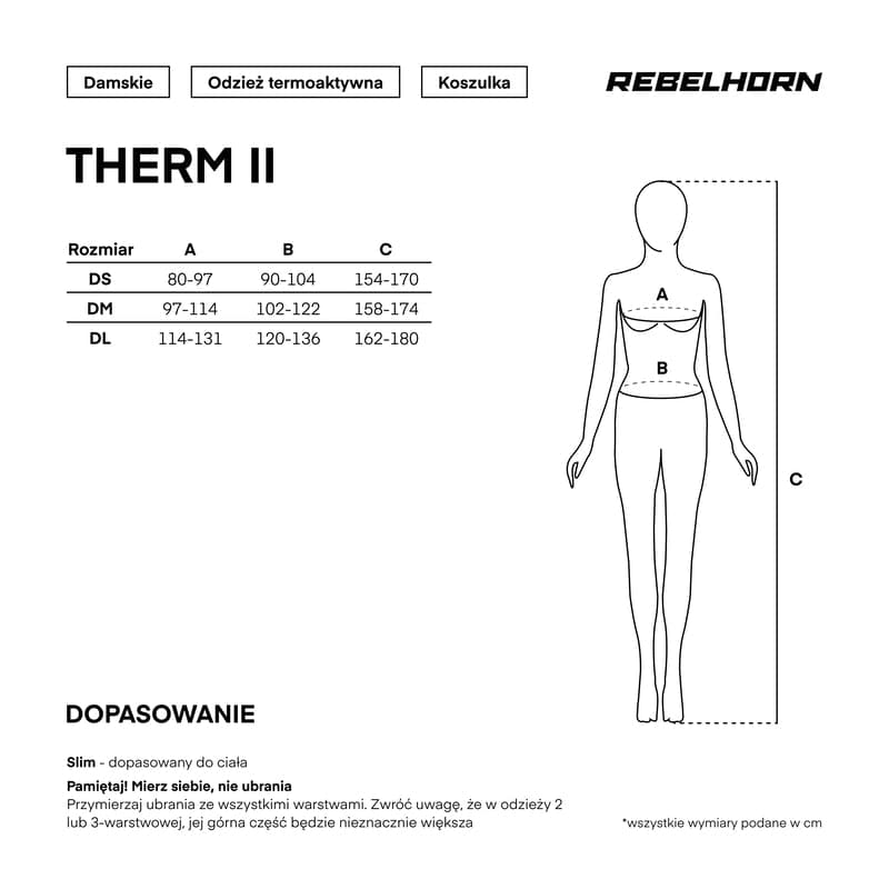 Koszulka Termoaktywna z Długim Rękawem Rebelhorn Therm II Lady Black/Grey 12 226170_ZAL739291.jpg