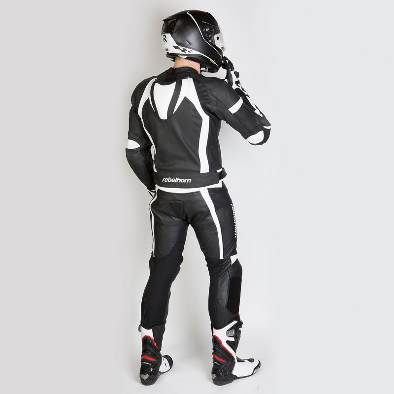Motocyklowe Spodnie Skórzane Rebelhorn Piston II Black/White 11 134018_ZAL252385.jpg