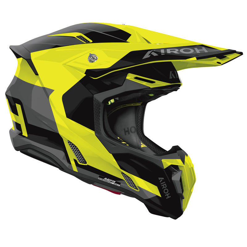 KASK MOTOCYKLOWY AIROH TWIST 3 FANCY YELLOW GLOSS L 1