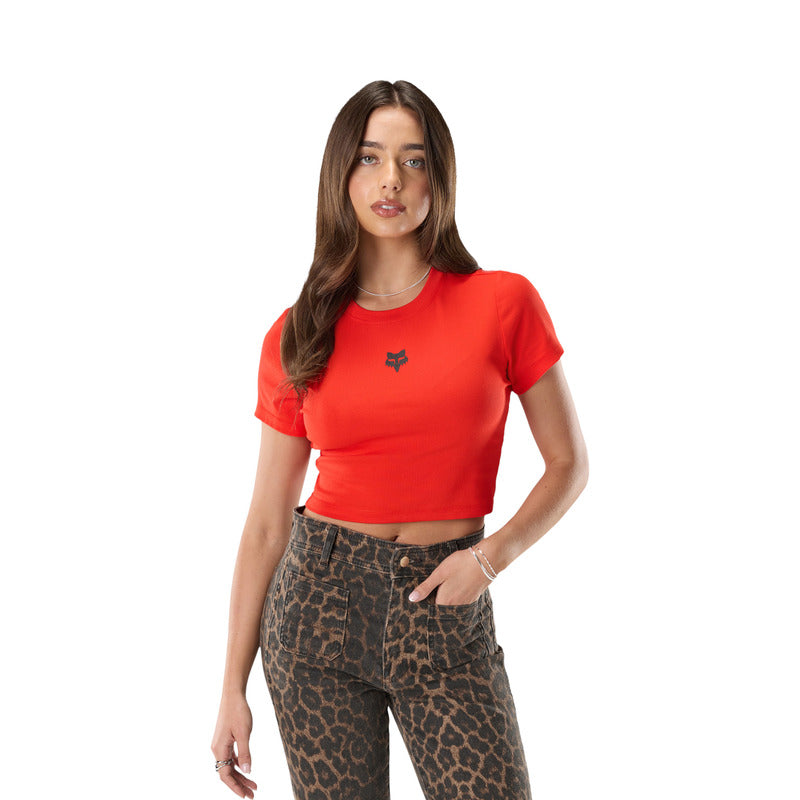T-Shirt Damski FOX Head Rib Baby Tee Red 5 360711_ZAL918242.jpg