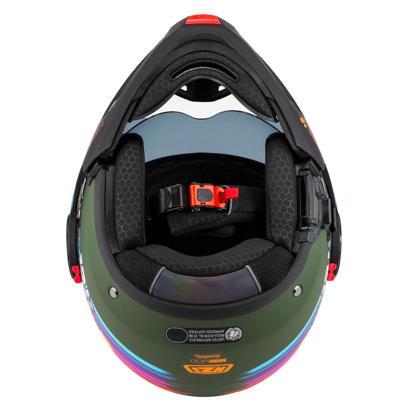 Kask Motocyklowy NZI Minimod Duo Rainbow Greenblack Silver Matt 19 362374_ZAL854223.jpg