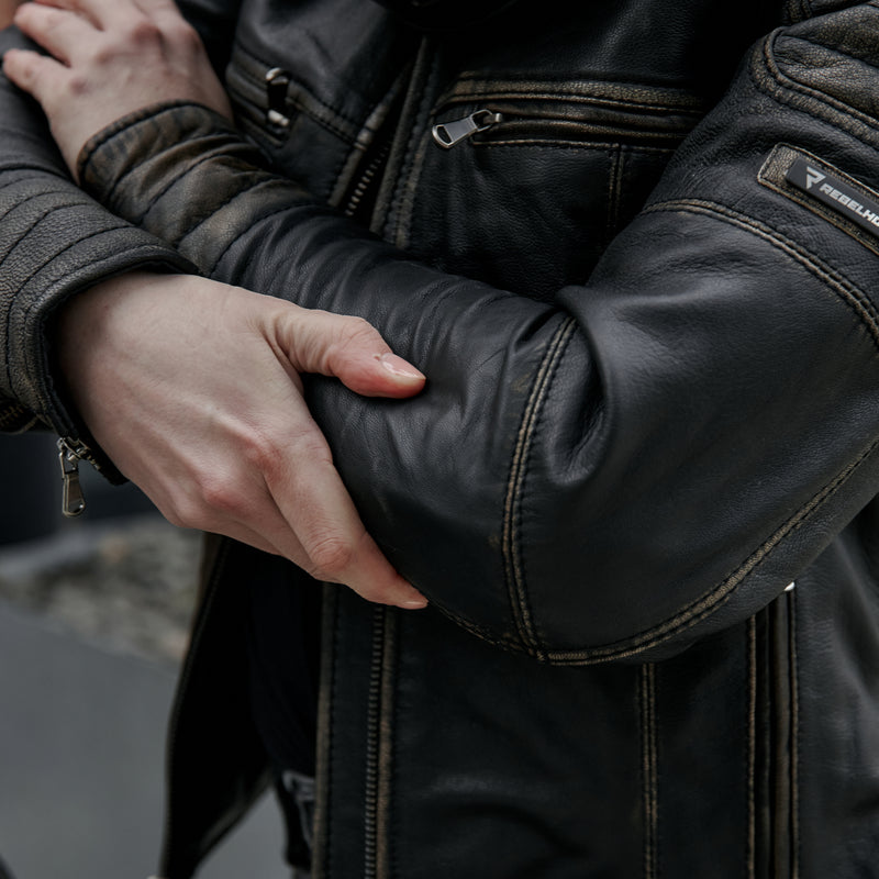 Kurtka motocyklowa skórzana damska Rebelhorn Hunter Pro Vintage Black 7 176335_ZAL632314.jpg