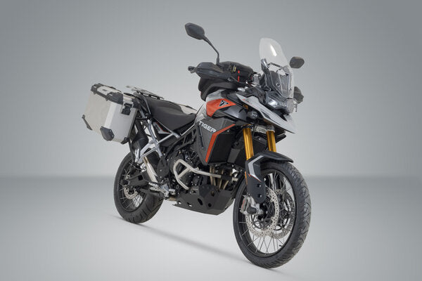 ZESTAW KUFRÓW BOCZNYCH TRAX ADV I STELAŻY SW-MOTECH TRIUMPH TIGER 900 GT/RALLY PRO SILVER 45/37L 3