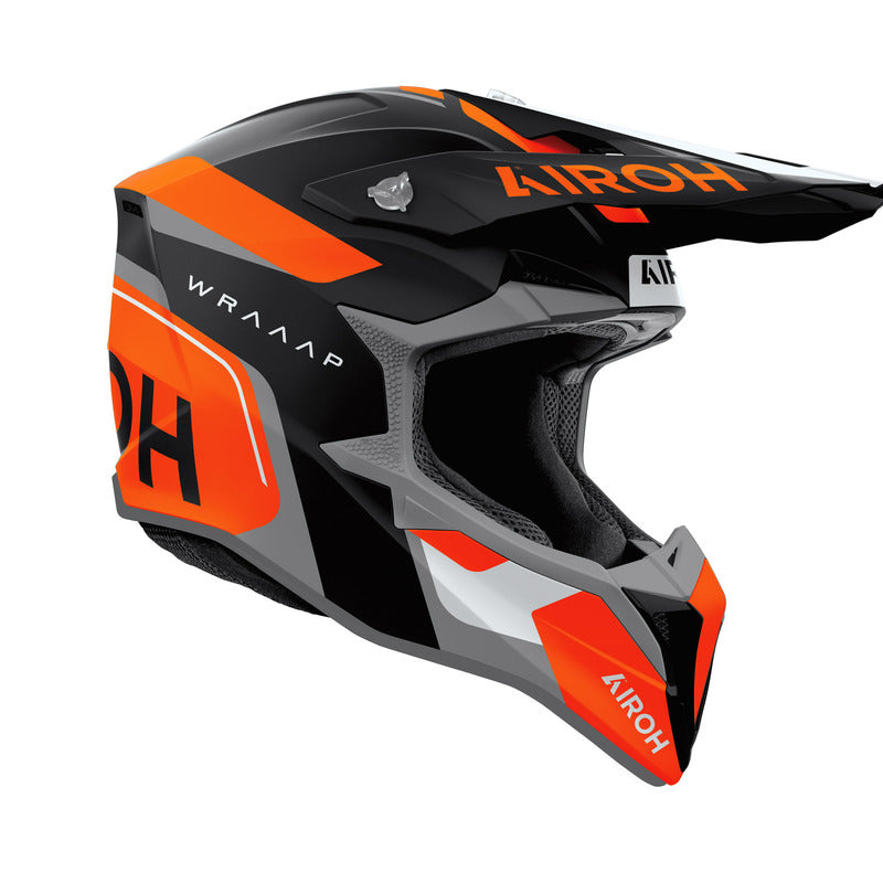 KASK MOTOCYKLOWY AIROH WRAAAP CONQUER ORANGE MATT S 1