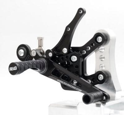 PODNÓŻKI REGULOWANE RG RACING BMW S1000RR - ZE SKRZYNIĄ BIEGÓW RACE, ZESTAW BLACK 1