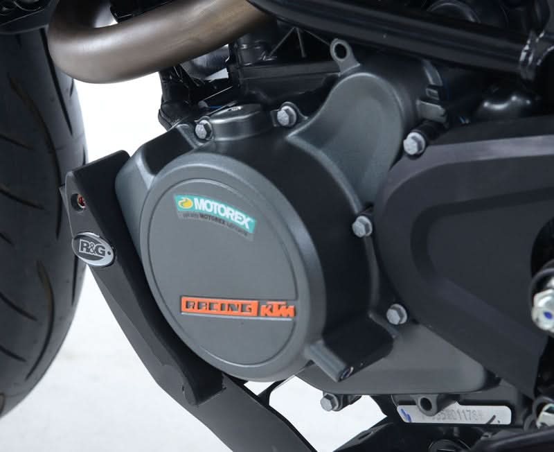 SLIDERY SILNIKA RG RACING KTM 125 DUKE (17-), LEWA STRONA BLACK 1
