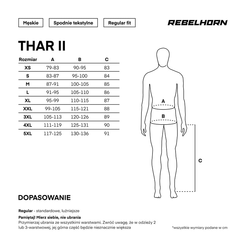 Motocyklowe Spodnie Tekstylne Rebelhorn Thar II Black 26 193488_ZAL738469.jpg