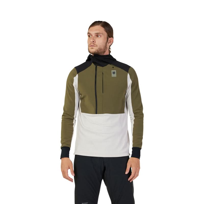 Bluza Rowerowa z Kapturem Fox Defend Thermal Olive Green 5 286076_ZAL700311.jpg