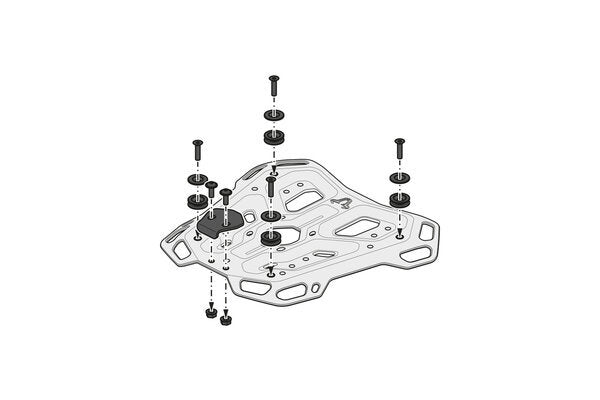 ZESTAW KUFRA CENTRALNEGO TRAX ADV SW-MOTECH YAMAHA TRACER 9 / GT / GT+ (24-) SILVER 5