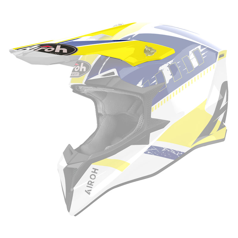 DASZEK DO KASKU AIROH WRAAAP FEEL YELLOW/BLUE GLOSS 1