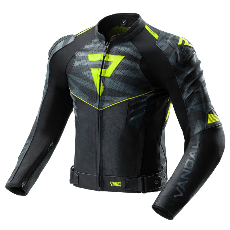 Kurtka motocyklowa skórzana Rebelhorn Vandal 2 Black Grey Fluo Yellow 2 347989_ZAL852680.jpg