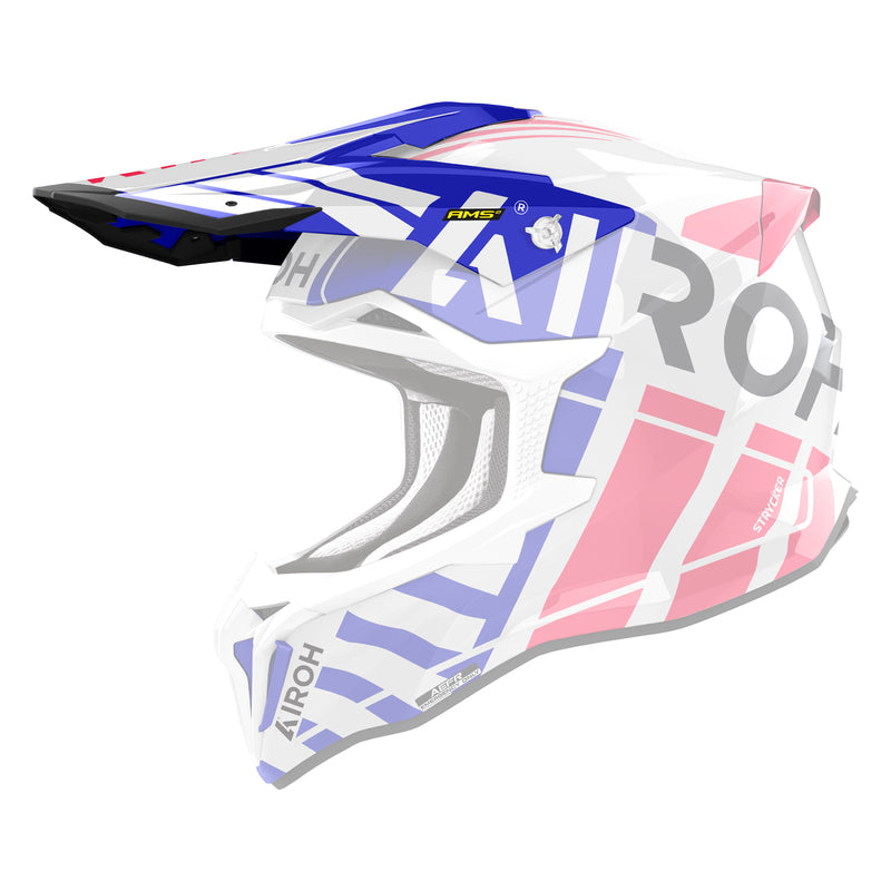 DASZEK DO KASKU AIROH STRYCKER BRAVE BLUE/RED GLOSS 1