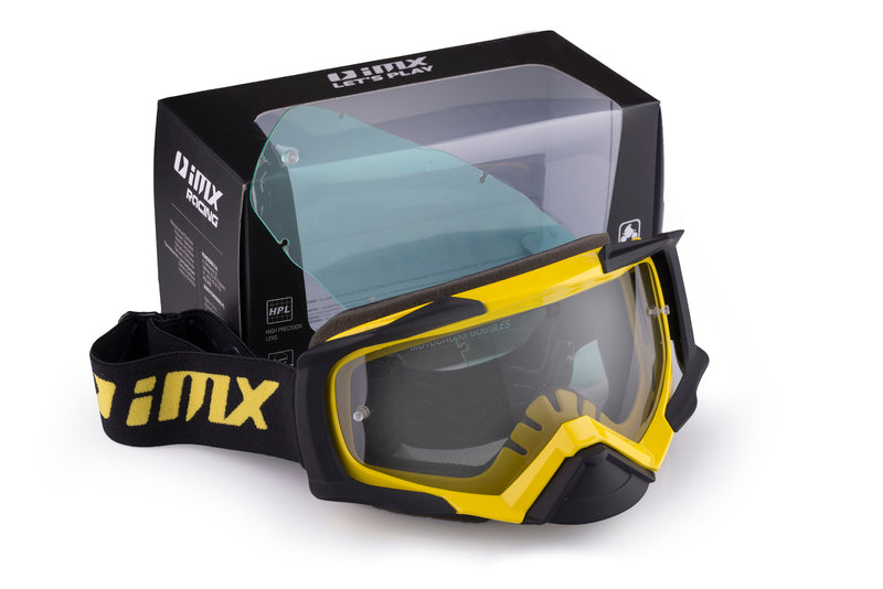 Gogle iMX Racing Dust Yellow/Black Matt z Szybą Dark Smoke + Clear (2 szyby w zestawie) 5 164719_ZAL254238.jpg