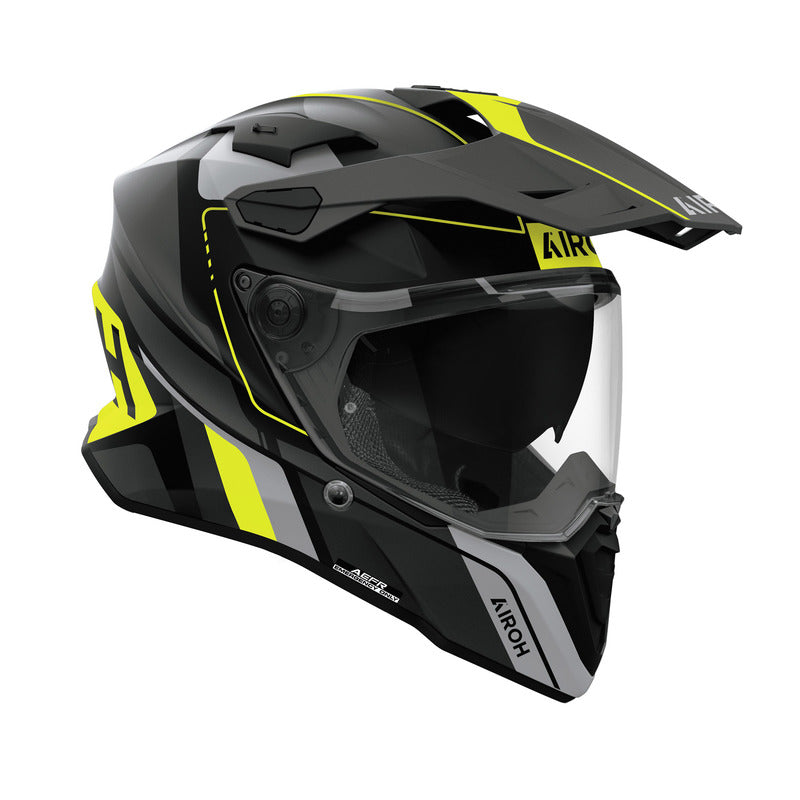 KASK MOTOCYKLOWY AIROH COMMANDER 2 SKIP YELLOW MATT S 3