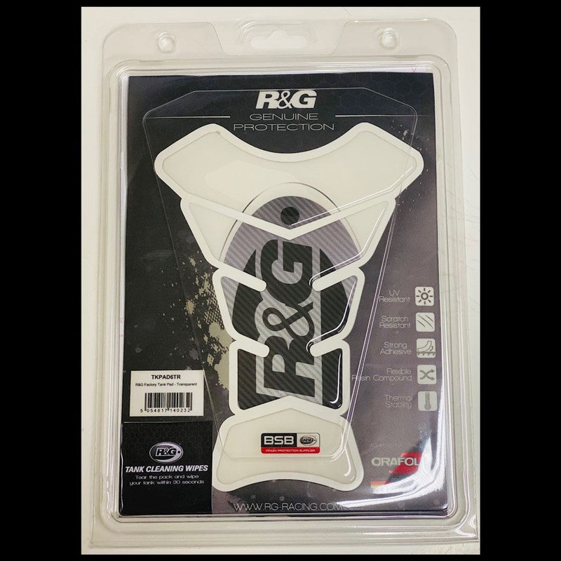 NAKLEJKA NA BAK TANKPAD RG RACING FACTORY TRANSPARENT 1