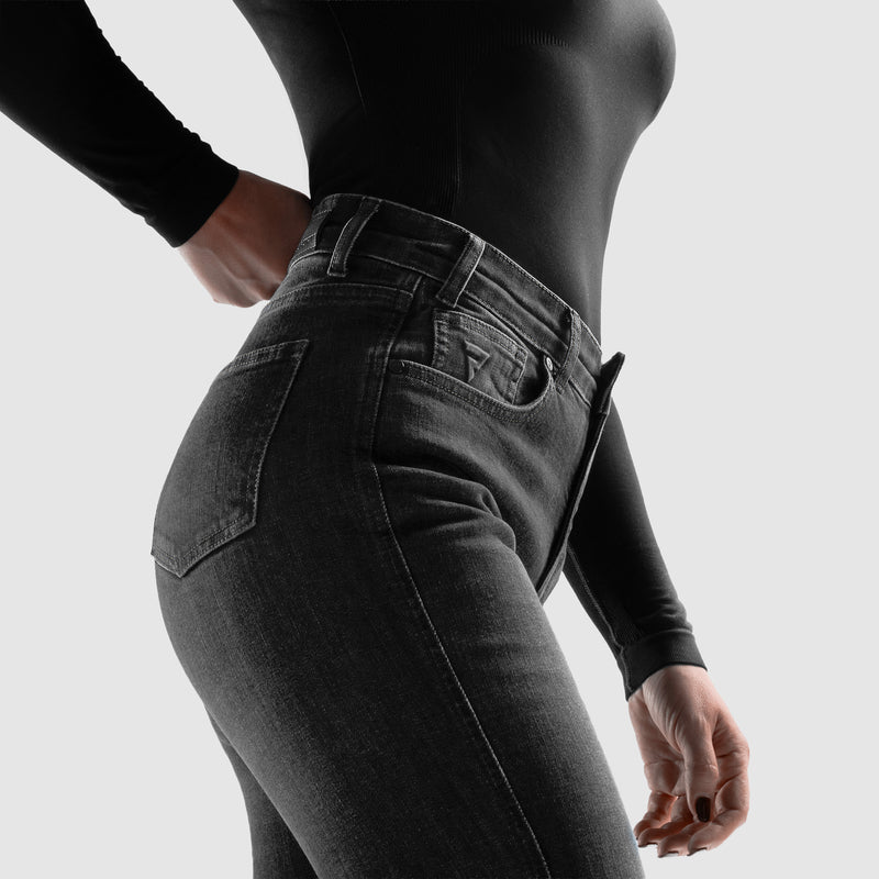 Jeansy motocyklowe damskie Rebelhorn Classic Washed Black Monolayer 14 348294_ZAL851021.jpg