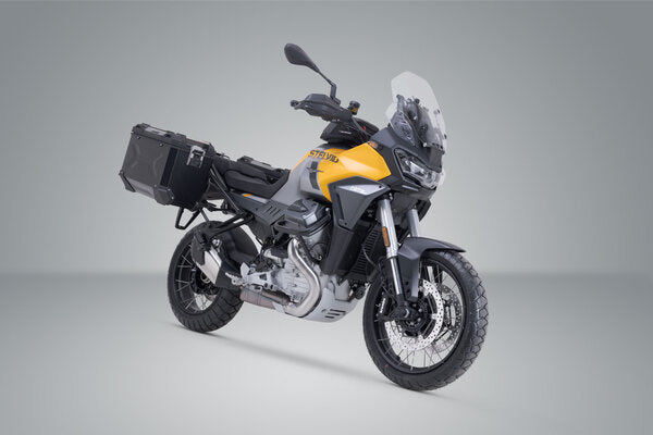 ZESTAW KUFRÓW BOCZNYCH TRAX ADV I STELAŻY SW-MOTECH MOTO GUZZI STELVIO (23-) BLACK 45/45L 3