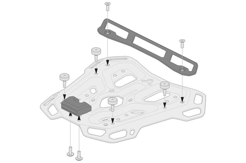 ZESTAW ADAPTERÓW DO ADVENTURE-RACKSW-MOTECH DO KUFRÓW SHAD 2 BLACK 1